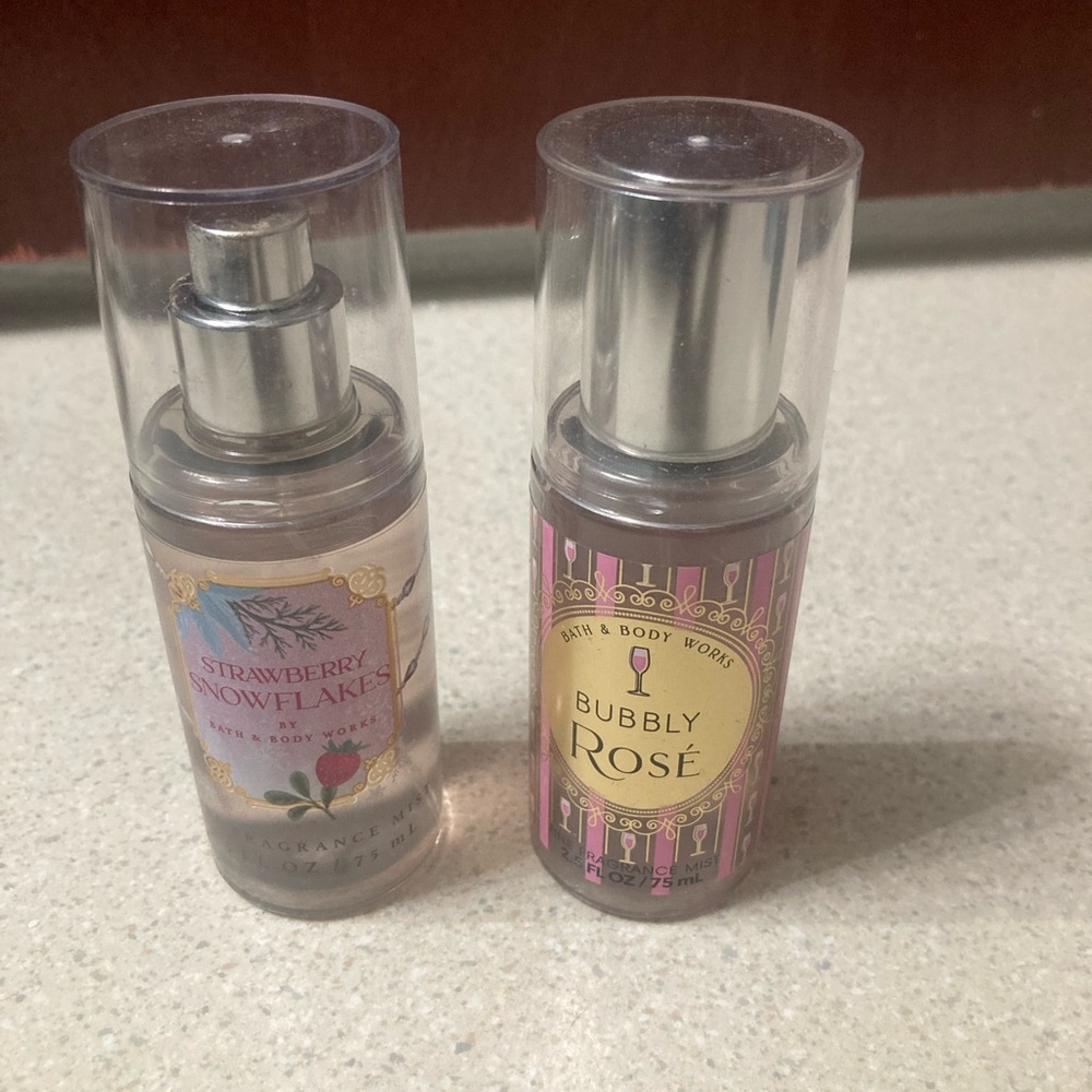 Bath & Body Works Strawberry Snowflake and Bubbly Rosé Mist Set
